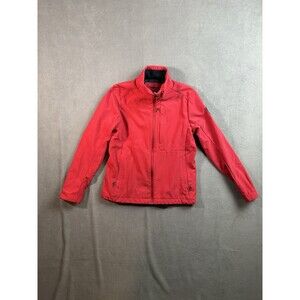 Chick-Fil-A Red Women's Small Team Style Employee Uniform Zip Up Jacket *stained